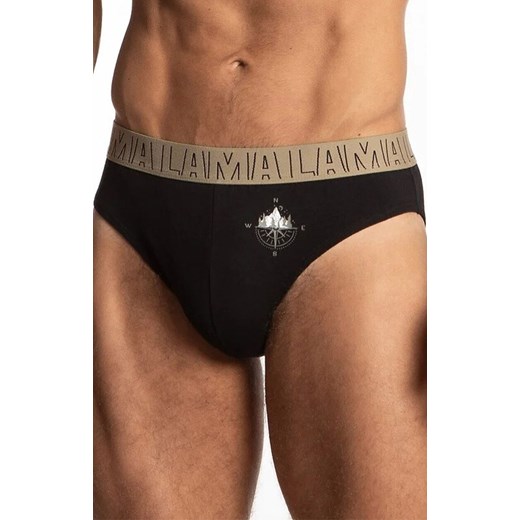2-pack slipy męskie M-1057SD, Kolor czarny-khaki, Rozmiar L, LAMA ze sklepu Primodo w kategorii Majtki męskie - zdjęcie 179629242