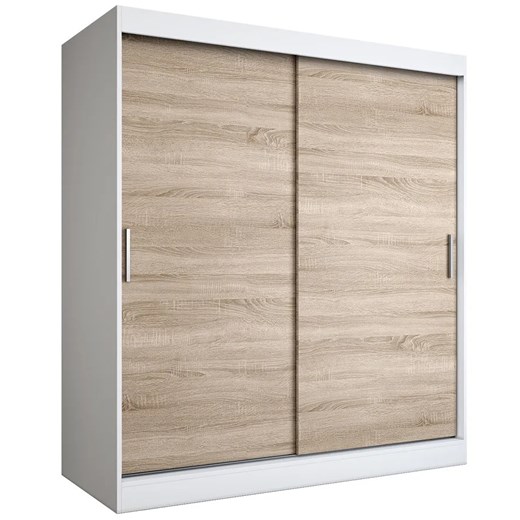 Szafa przesuwna 180 cm biel + dąb sonoma Oriok 4X Elior One Size Edinos.pl