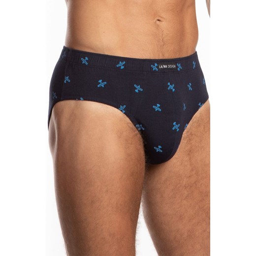 2-pack slipy męskie M-1054CL, Kolor czarno-granatowy, Rozmiar L, LAMA ze sklepu Intymna w kategorii Majtki męskie - zdjęcie 179630112