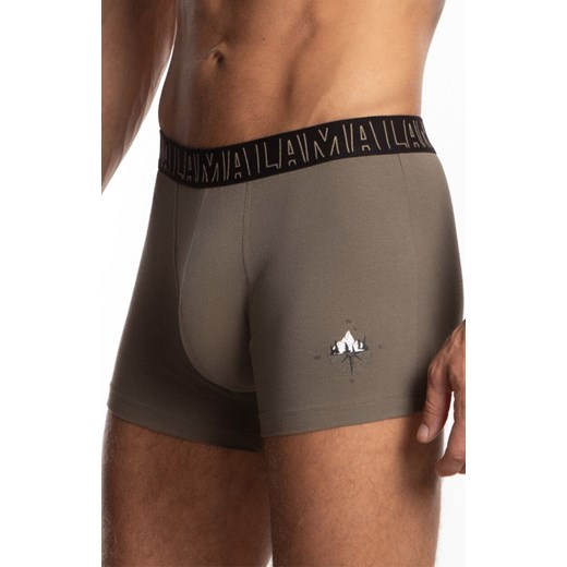 2-pack bokserki męskie M-1058SZG, Kolor czarny-khaki, Rozmiar L, LAMA ze sklepu Intymna w kategorii Majtki męskie - zdjęcie 179630120