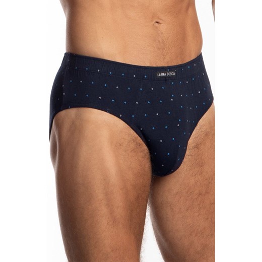 2-pack slipy męskie M-1059CL, Kolor grafitowo-granatowy, Rozmiar L, LAMA ze sklepu Intymna w kategorii Majtki męskie - zdjęcie 179630123