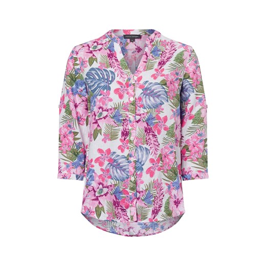 Franco Callegari Damska bluzka lniana Kobiety len brudny róż wzorzysty ze sklepu vangraaf w kategorii Bluzki damskie - zdjęcie 179631150