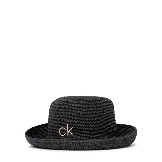 Calvin Klein Kapelusz damski Kobiety papier czarny jednolity ze sklepu vangraaf w kategorii Kapelusze damskie - zdjęcie 179631173