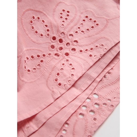Reserved - Ażurowa sukienka mini - pastelowy róż Reserved XL Reserved