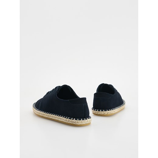 Espadryle męskie Reserved sznurowane z zamszu