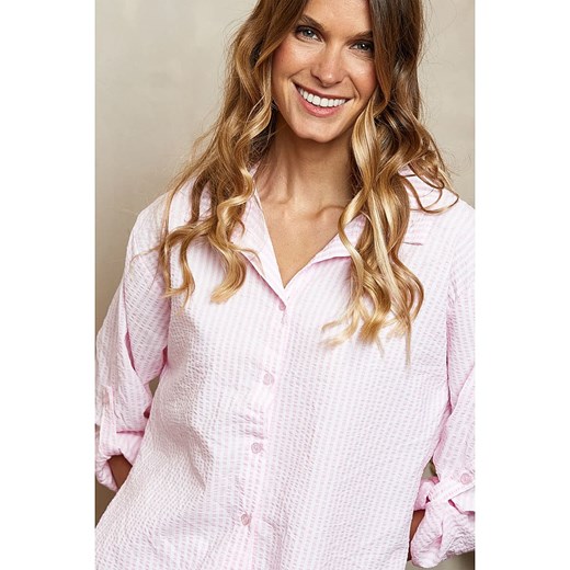 Koszula damska Joséfine z kołnierzykiem bawełniana casual 