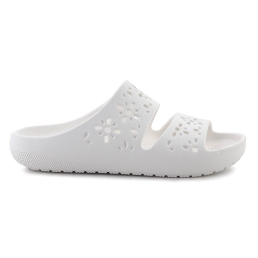 Klapki Crocs Classic Floral Cutout sandal 210966-0WV białe ze sklepu ButyModne.pl w kategorii Klapki damskie - zdjęcie 179636180