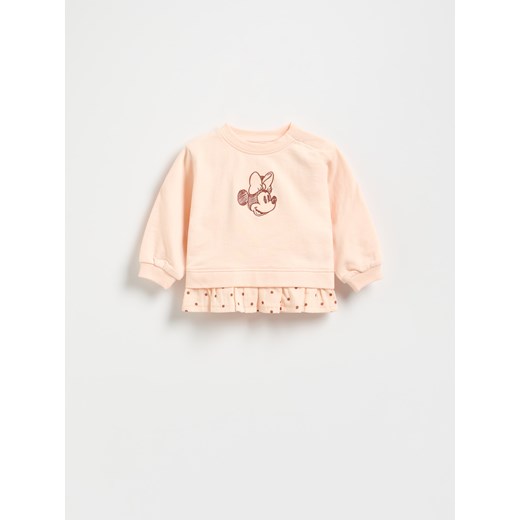 Reserved - Bawełniana bluza Minnie Mouse - pastelowy róż Reserved 68 (3-6 m.) Reserved
