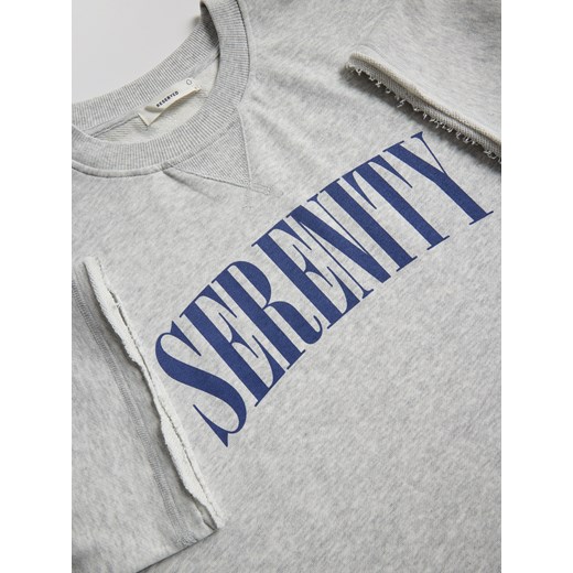 Reserved - T-shirt z nadrukiem - jasnoszary Reserved S Reserved