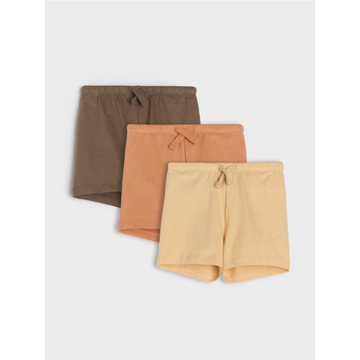 Sinsay - Bawełniane szorty 3 pack - beżowy - id: 033DZ-08X - marki Sinsay - 179642594 Sinsay - Bawełniane szorty 3 pack - beżowy ze sklepu Sinsay w kategorii Spodenki dziewczęce - zdjęcie 179642594