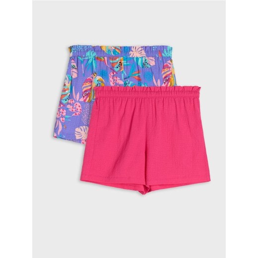 Sinsay - Szorty ze strukturalnej tkaniny z gumką w talii 2 pack - wielobarwny - id: 855DR-MLC - marki Sinsay - 179642780 Sinsay - Szorty ze strukturalnej tkaniny z gumką w talii 2 pack - wielobarwny ze sklepu Sinsay w kategorii Spodenki dziewczęce - zdjęcie 179642780