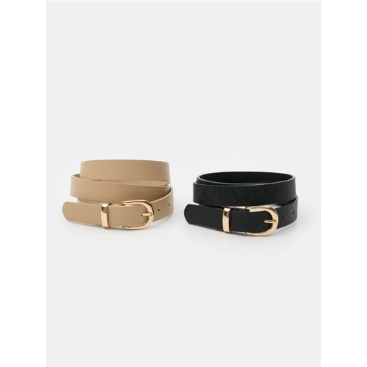 Sinsay - Paski 2 pack - wielobarwny ze sklepu Sinsay w kategorii Paski damskie - zdjęcie 179642800