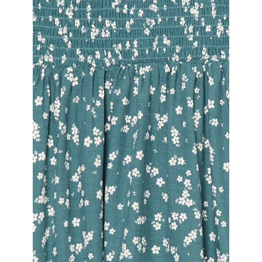 Cropp - Sukienka z bufiastymi rękawami i kwiatowym nadrukiem - zielony Cropp L Cropp