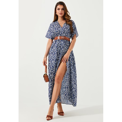 Sukienka maxi w stylu boho krótki rękaw ze sklepu Jacinshop w kategorii Sukienki - zdjęcie 179645973