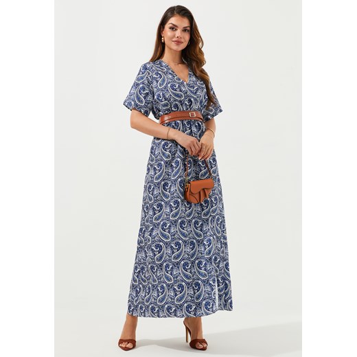 Sukienka maxi w stylu boho krótki rękaw ze sklepu Jacinshop w kategorii Sukienki - zdjęcie 179645981