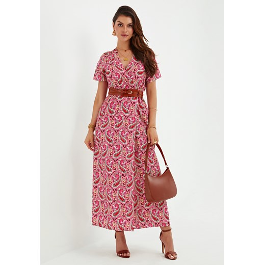 Sukienka maxi w stylu boho krótki rękaw ze sklepu Jacinshop w kategorii Sukienki - zdjęcie 179645982