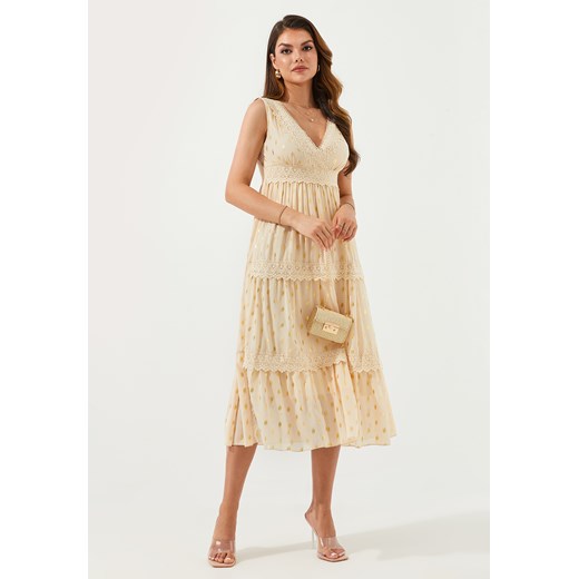 Sukienka na szerokich ramiączkach z dekoltem V-neck ze sklepu Jacinshop w kategorii Sukienki - zdjęcie 179646852