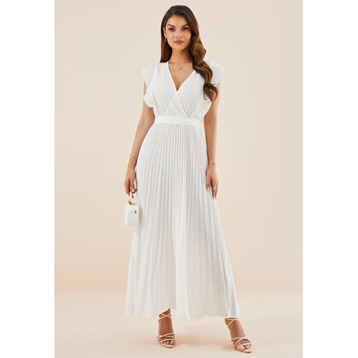 Sukienka na szerokich ramiączkach z dekoltem V-neck ze sklepu Jacinshop w kategorii Sukienki - zdjęcie 179646864