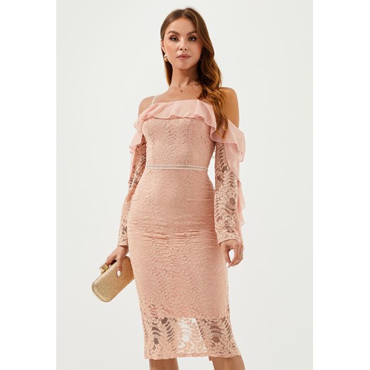 Sukienka elegancka koronkowa z długim rękawem ze sklepu Jacinshop w kategorii Sukienki - zdjęcie 179646964