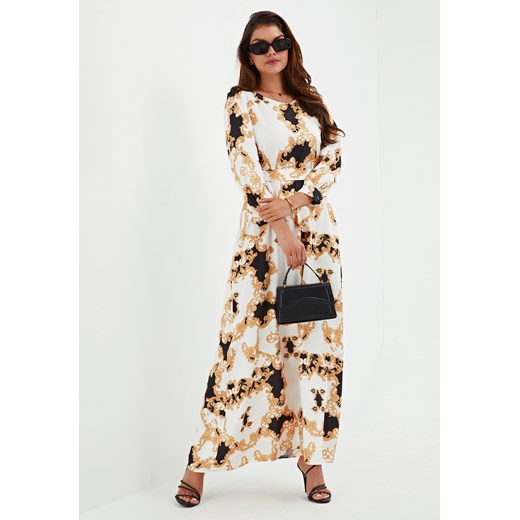 Sukienka elegancka maxi rękaw 3/4 ze sklepu Jacinshop w kategorii Sukienki - zdjęcie 179646993
