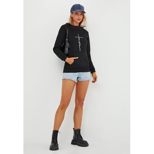 Bluza kangurka z kapturem i napisem ze sklepu Jacinshop w kategorii Bluzy damskie - zdjęcie 179647430