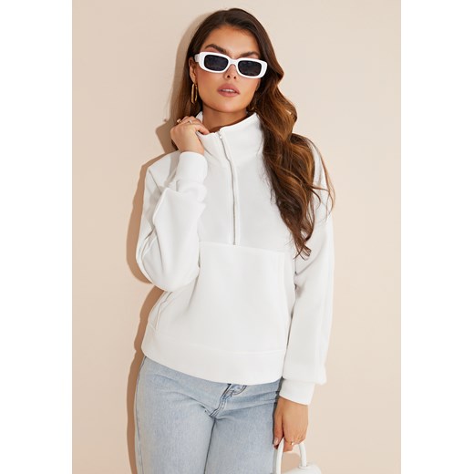 Bluza kangurka z wysokim kołnierzem na zamek ze sklepu Jacinshop w kategorii Bluzy damskie - zdjęcie 179647570