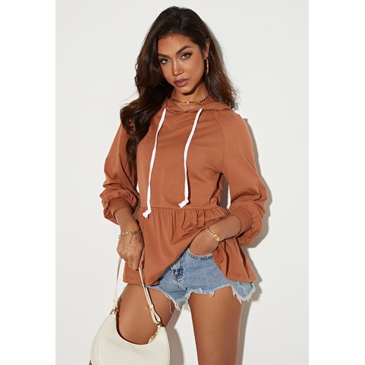 Bluza z długim rękawem i kapturem ze sklepu Jacinshop w kategorii Bluzy damskie - zdjęcie 179648074