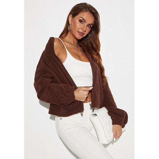 Bluza z długim rękawem zapinana na zamek błyskawiczny ze sklepu Jacinshop w kategorii Bluzy damskie - zdjęcie 179648211