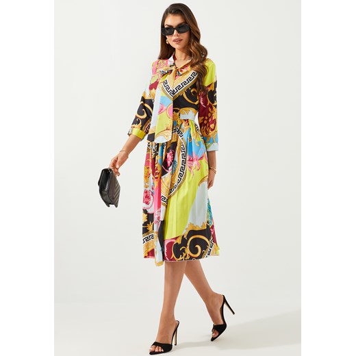Sukienka maxi w antyczne wzory długi rękaw ze sklepu Jacinshop w kategorii Sukienki - zdjęcie 179648440