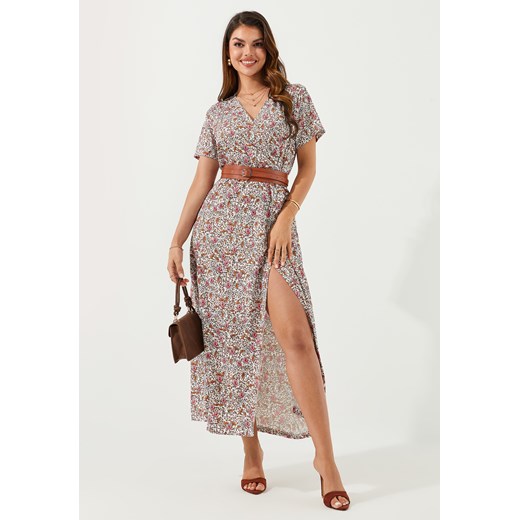 Sukienka maxi z krótkim rękawem w stylu hippie ze sklepu Jacinshop w kategorii Sukienki - zdjęcie 179648581