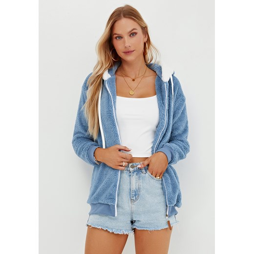 Bluza z długim rękawem zapinana miękka ze sklepu Jacinshop w kategorii Bluzy damskie - zdjęcie 179650672