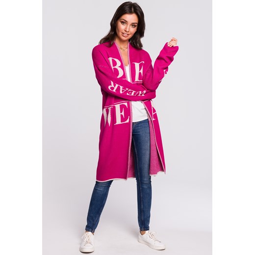Kardigan z napisami - model 4 ze sklepu Cudmoda w kategorii Swetry damskie - zdjęcie 179653443