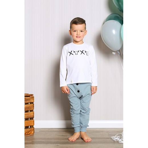Bawełniana bluzka z nadrukiem - biała ze sklepu Cudmoda w kategorii T-shirty chłopięce - zdjęcie 179655362
