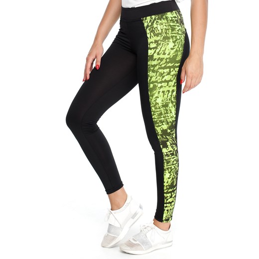 Dopasowane legginsy z ozdobną wstawką ze sklepu Cudmoda w kategorii Spodnie damskie - zdjęcie 179656973