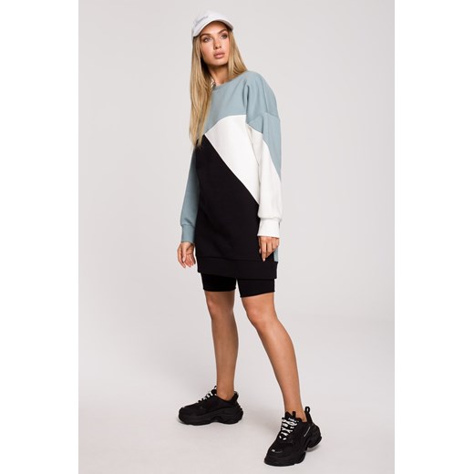 Sukienka z połączeniem kolorów - model 3 ze sklepu Cudmoda w kategorii Bluzy damskie - zdjęcie 179657083