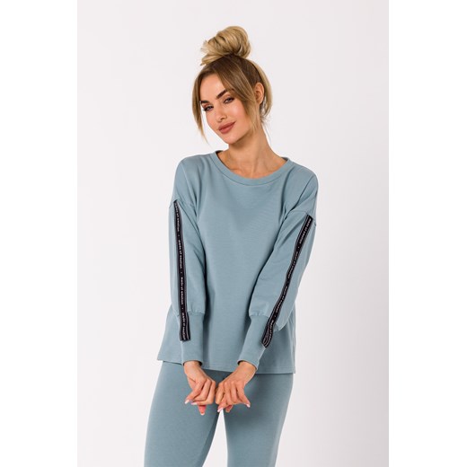 Bluza z lampasami na rękawach - agawa ze sklepu Cudmoda w kategorii Bluzy damskie - zdjęcie 179658872