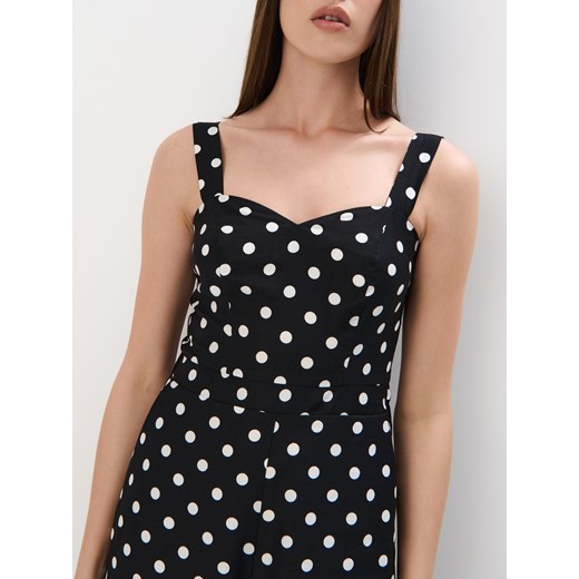 Mohito - Kombinezon w grochy - czarny Mohito 32 Mohito