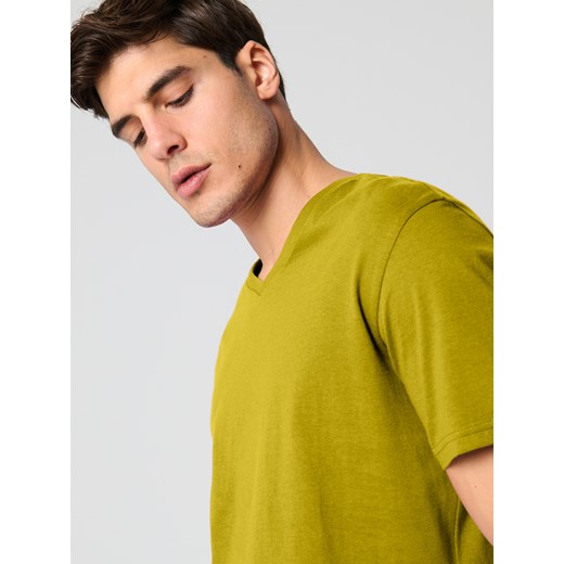 Sinsay - Koszulka basic - żółty Sinsay M Sinsay