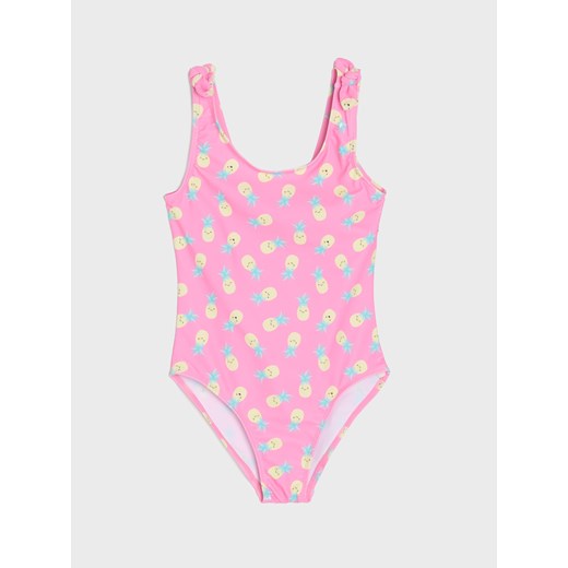 Sinsay - Kostium kąpielowy z motywem ananasów - różowy Sinsay 98/104 Sinsay