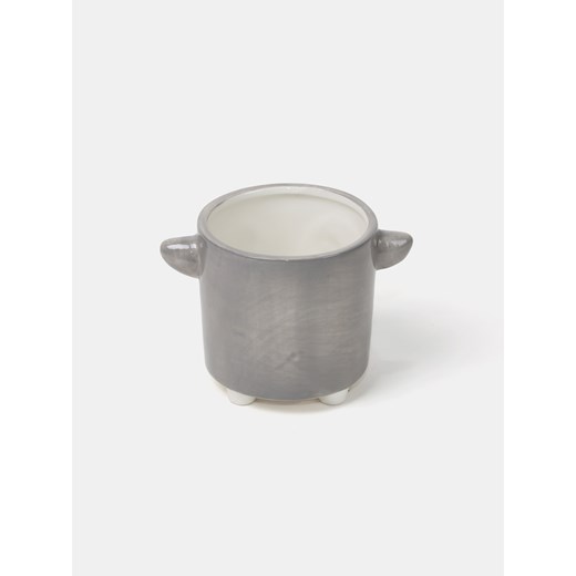 Sinsay - Doniczka z elementami 3d z motywem zwierzęcym - czarny Sinsay One Size Sinsay