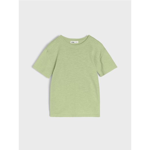 Sinsay - Koszulka swetrowa w stylu basic - zielony Sinsay 140 Sinsay