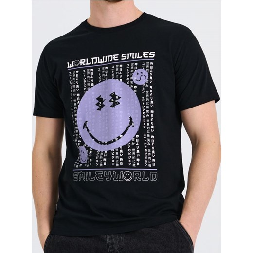 Sinsay - Koszulka SmileyWorld® - czarny - id: 7296F-99X - marki Sinsay - 179663163 Sinsay - Koszulka SmileyWorld® - czarny ze sklepu Sinsay w kategorii T-shirty męskie - zdjęcie 179663163