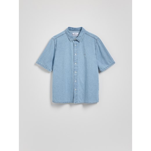 Reserved - Bawełniana koszula regular fit - niebieski Reserved XL Reserved