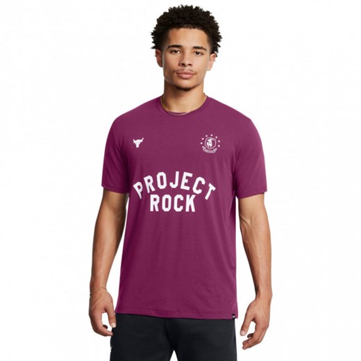 Męska koszulka treningowa Under Armour Project Rock Ss Boh - fioletowa Under Armour XS Sportstylestory.com wyprzedaż