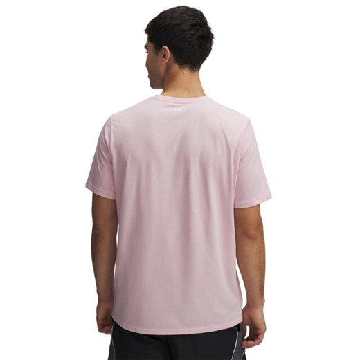 Męski t-shirt z nadrukiem Under Armour UA M Sportstyle LC SS - różowy ze sklepu Sportstylestory.com w kategorii T-shirty męskie - zdjęcie 179664582