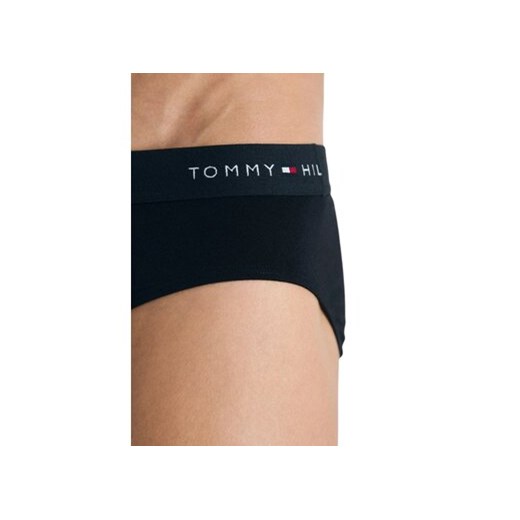 Tommy Hilfiger Komplet 3 par slipów 3 pack signature Czarny Tommy Hilfiger XL MODIVO