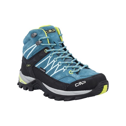 CMP Skórzane botki trekkingowe &quot;Rigel Mid&quot; w kolorze niebiesko-żółtym 41 wyprzedaż Limango Polska