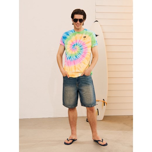 Sinsay - Szorty jeansowe loose - turkusowy Sinsay 28 Sinsay