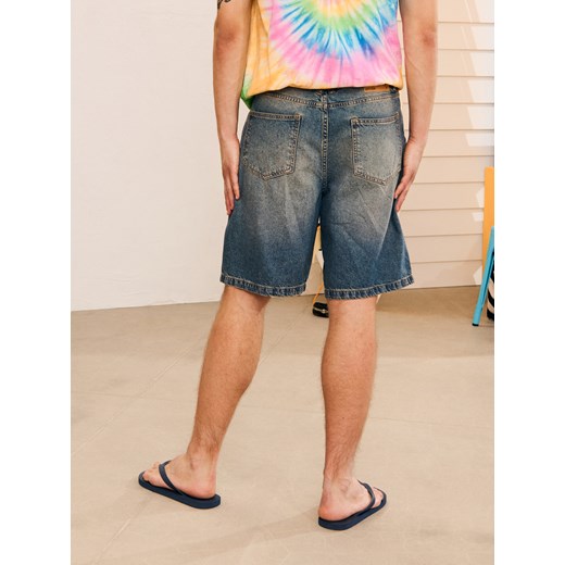Sinsay - Szorty jeansowe loose - turkusowy Sinsay 38 Sinsay