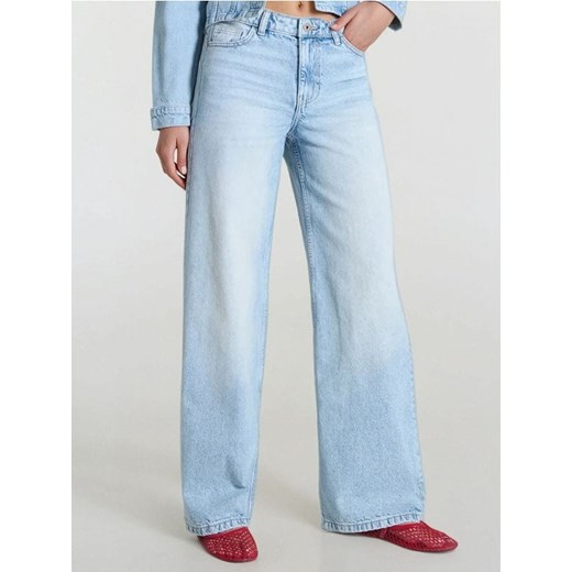 Sinsay - Jeansy wide leg low waist - niebieski ze sklepu Sinsay w kategorii Jeansy damskie - zdjęcie 179668882